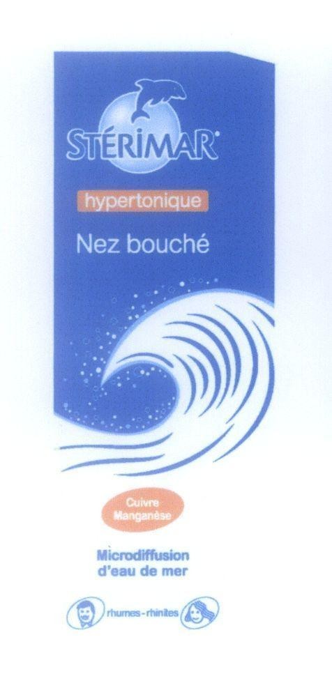 Mẫu nhãn hiệu STERIMAR hypertonique Nez bouché Cuivre Manganèse Microdiffusion d'eau de mer