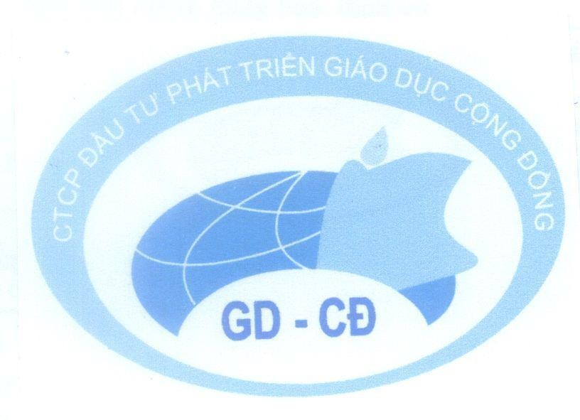 Mẫu nhãn hiệu GD - CĐ CTCP đầu tư phát triển giáo dục cộng đồng