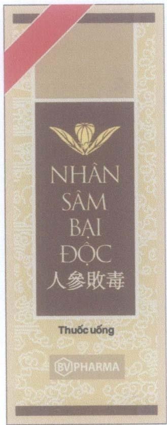 Mẫu nhãn hiệu Nhân Sâm Bại Độc BV PHARMA Thuốc Uống