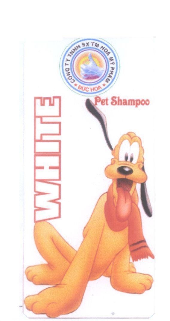 Mẫu nhãn hiệu WHITE Pet Shampoo Công ty TNHH SX TM hoá mỹ phẩm Đức Hoa