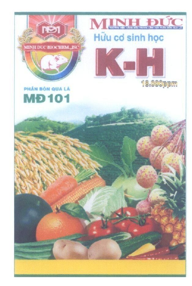 Mẫu nhãn hiệu Minh Đức M D K-H MĐ101