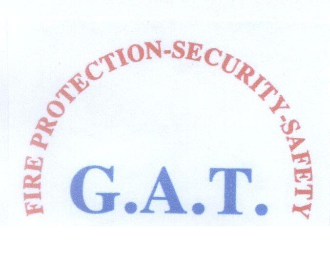 Mẫu nhãn hiệu FIRE PROTECTION-SECURITY-SAFETY G.A.T.