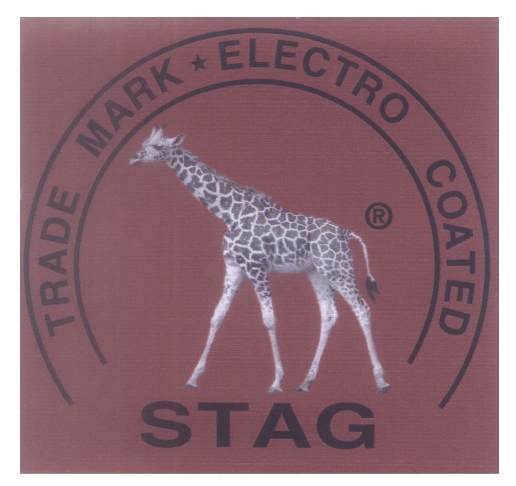 Mẫu nhãn hiệu STAG TRADE MARK ELECTRO COATED