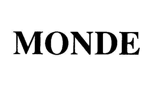 Mẫu nhãn hiệu MONDE