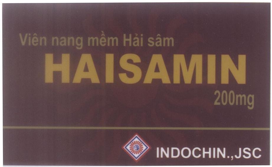 Mẫu nhãn hiệu HAISAMIN Viên nang mềm Hải sâm INDOCHIN.,JSC