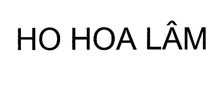 Mẫu nhãn hiệu HO HOA LÂM