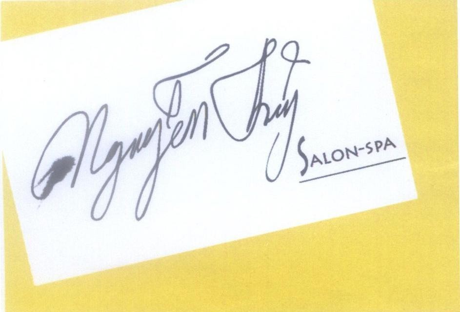 Mẫu nhãn hiệu Nguyễn Thủy SALON-SPA