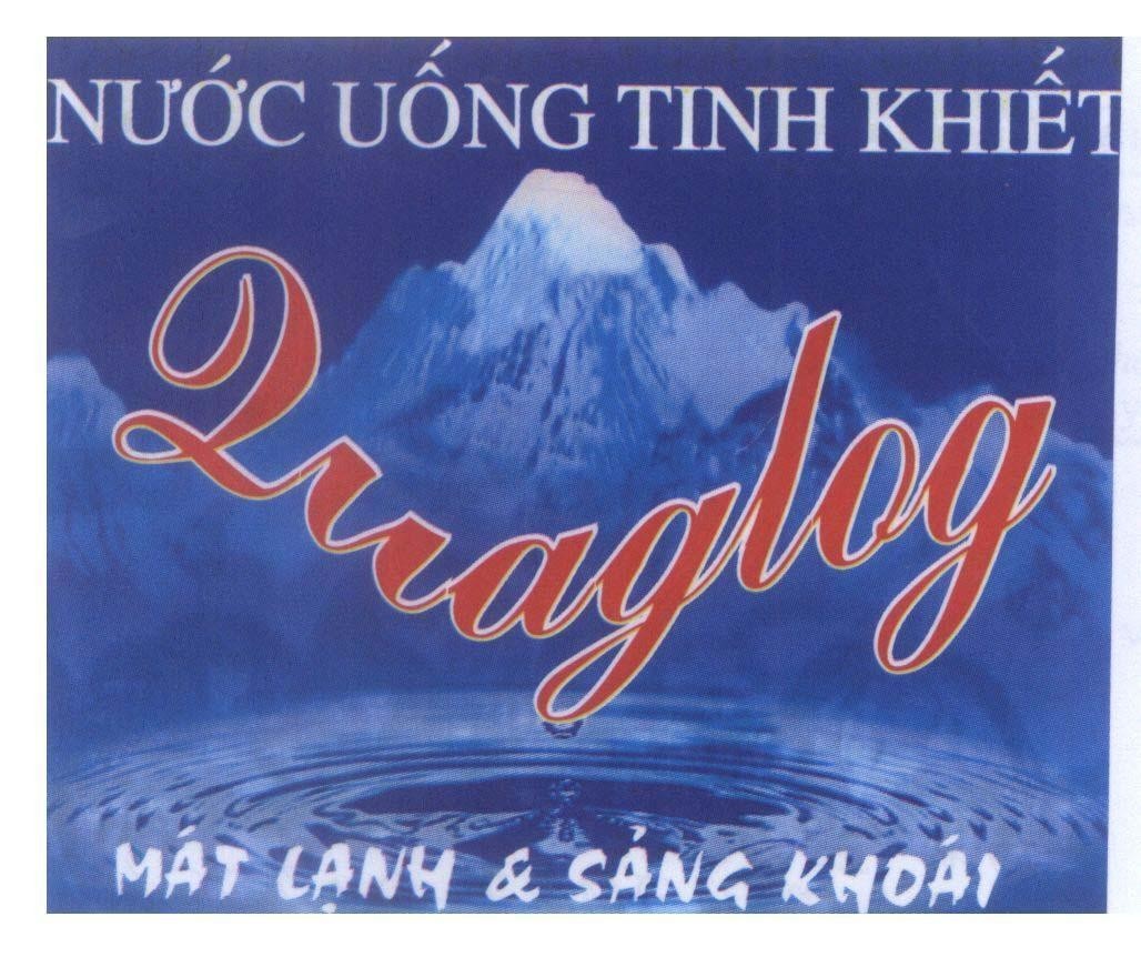 Mẫu nhãn hiệu Nước uống tinh khiết Quaglog mát lạnh & sảng khoái