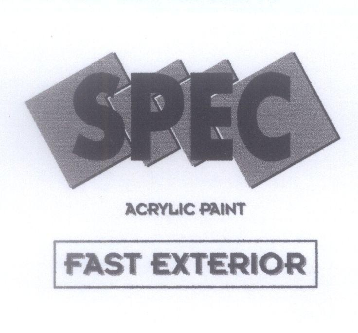 Mẫu nhãn hiệu SPEC ACRYLIC PAINT FAST EXTERIOR