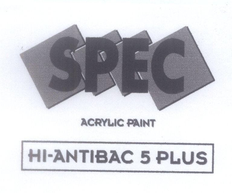 Mẫu nhãn hiệu SPEC ACRYLIC PAINT HI-ANTIBAC 5 PLUS
