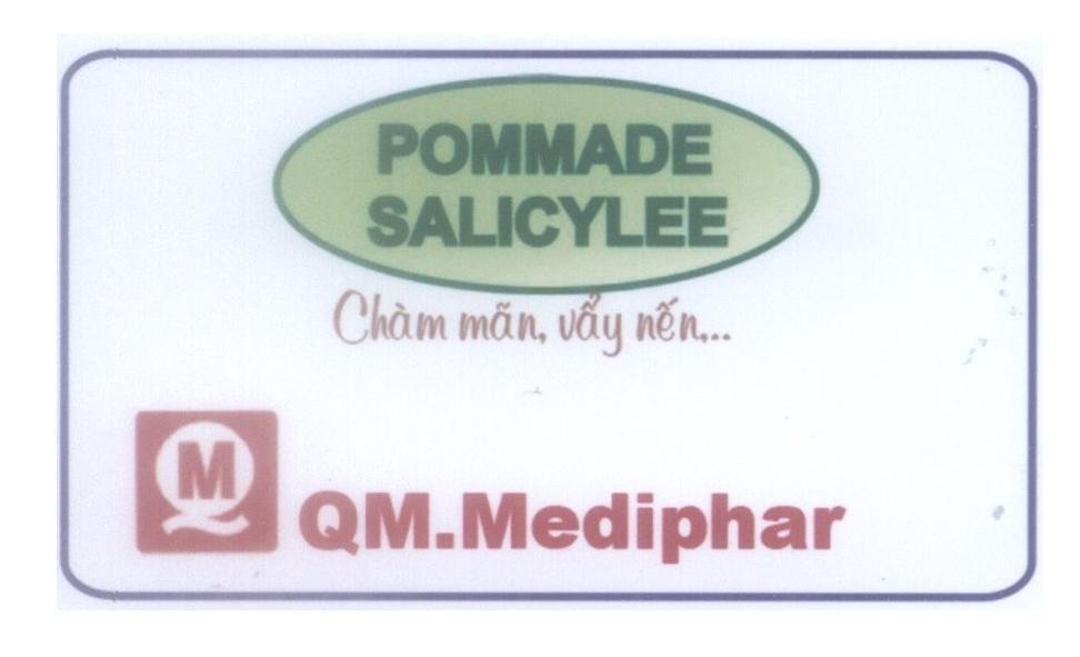 Mẫu nhãn hiệu POMMADE SALICYLEE Chàm mãn, vẩy nến... QM QM.Mediphar