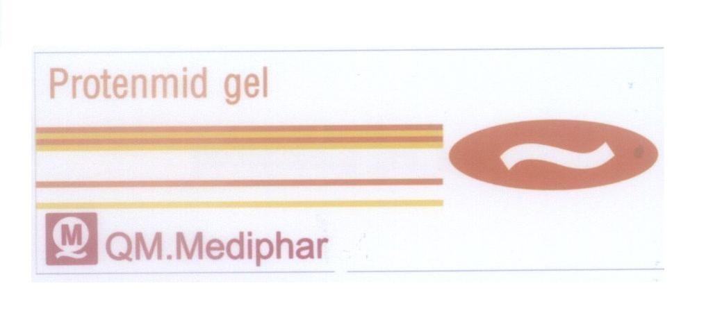 Mẫu nhãn hiệu Protenmid gel Q M QM.Mediphar