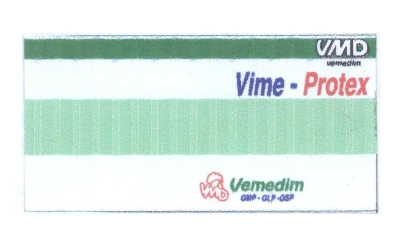 Mẫu nhãn hiệu VMD Vime-Protex Vemedim GMP-GLP-GSP