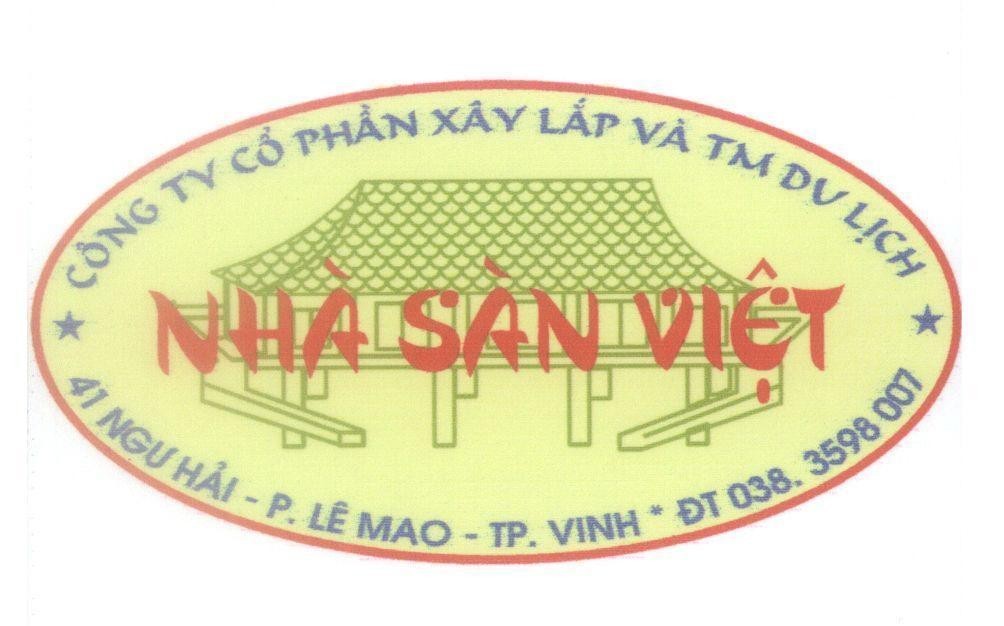 Mẫu nhãn hiệu Nhà Sàn Việt Công ty cổ phần xây lắp và TM du lịch 41 Ngư Hải - P.Lê Mao - TP. Vinh * ĐT 038.3598 007