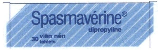 Mẫu nhãn hiệu Spasmavérine dipropyline 30 viên nén tablets