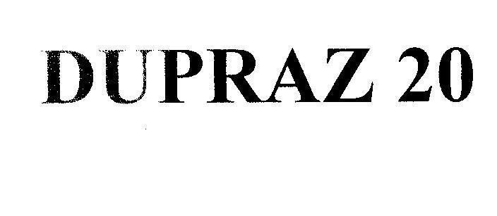 Mẫu nhãn hiệu DUPRAZ 20