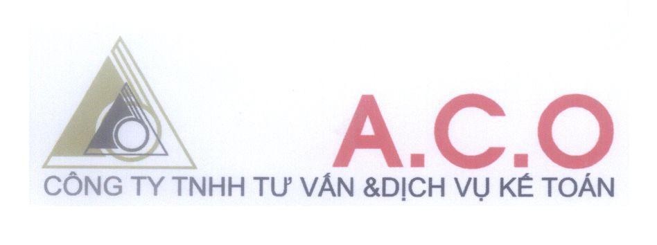 Mẫu nhãn hiệu A.C.O Công ty TNHH tư vấn & dịch vụ kế toán