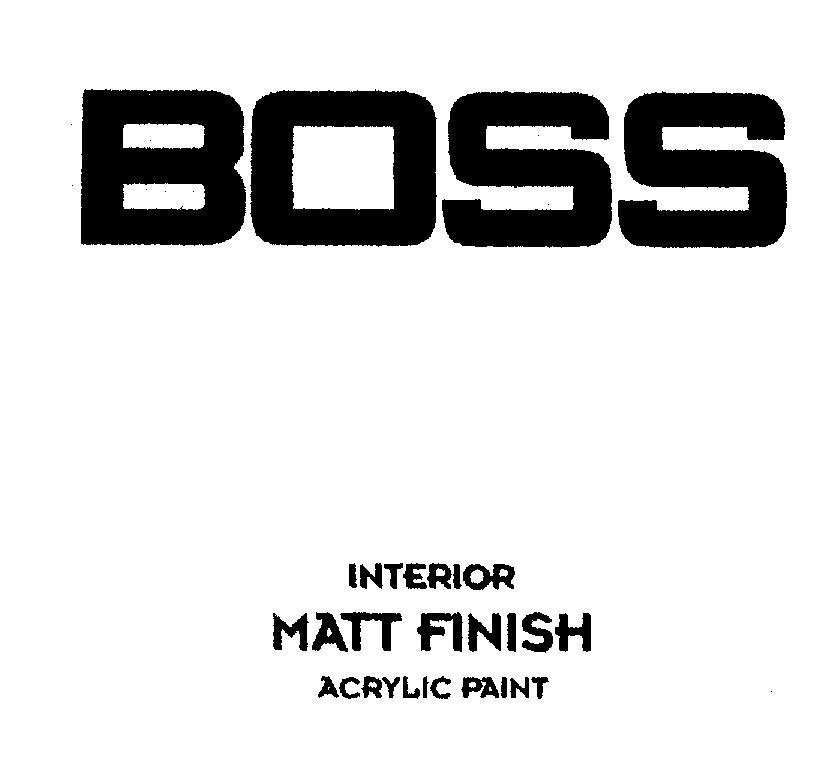 Mẫu nhãn hiệu BOSS INTERIOR MATT FINISH ACRYLIC PAINT