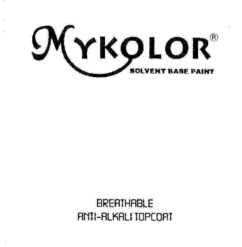 Mẫu nhãn hiệu MYKOLOR SOLVENT BASE PAINT BREATHABLE ANTI-ALKALI TOPCOAT