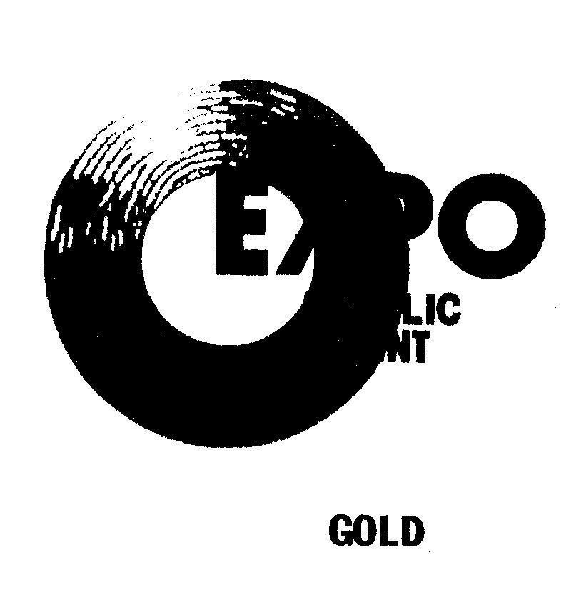 Mẫu nhãn hiệu O EXPO ACRYLIC PAINT GOLD