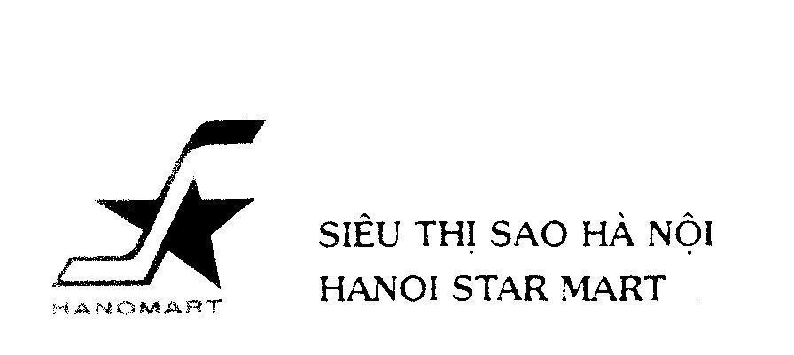 Mẫu nhãn hiệu S HANOMART Siêu Thị Sao Hà Nội HANOI STAR MART