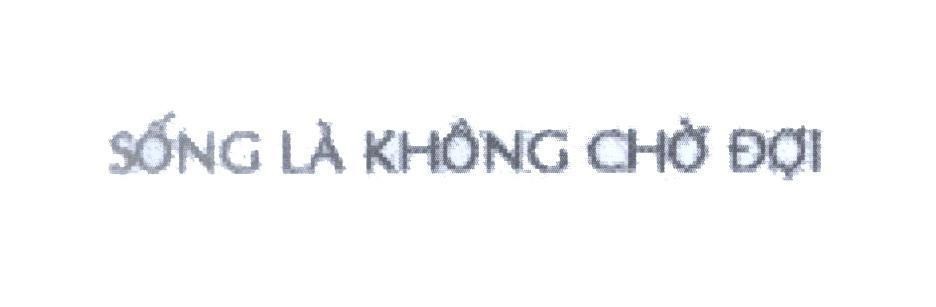 Mẫu nhãn hiệu Sống Là Không Chờ Đợi