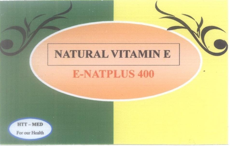 Mẫu nhãn hiệu NATURAL VITAMIN E E-NATPLUS 400 HTT - MED For our Health