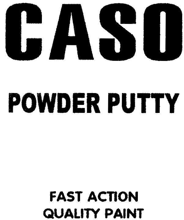 Mẫu nhãn hiệu CASO POWDER PUTTY FAST ACTION QUALITY PAINT