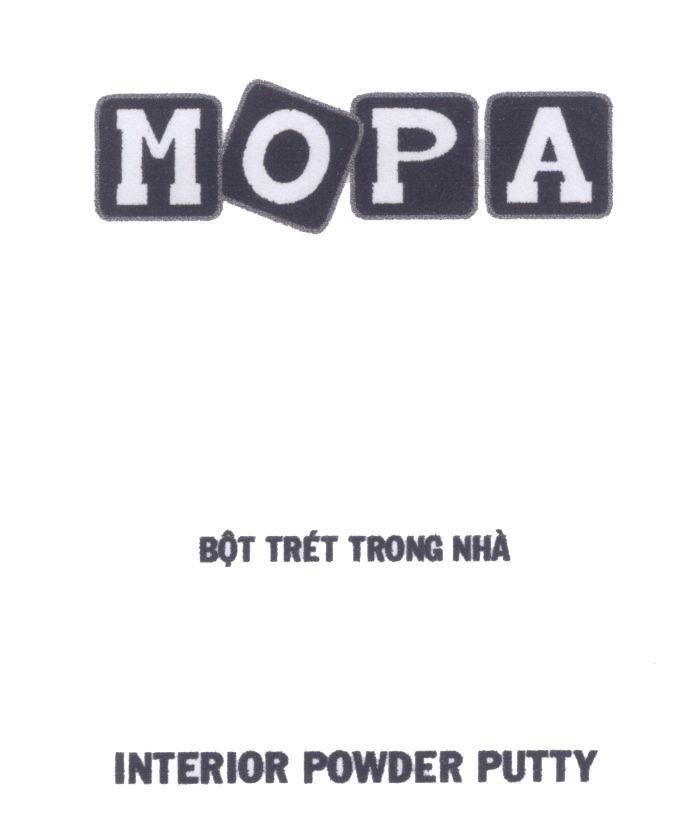 Mẫu nhãn hiệu MOPA Bột Trét Trong Nhà INTERIOR POWDER PUTTY