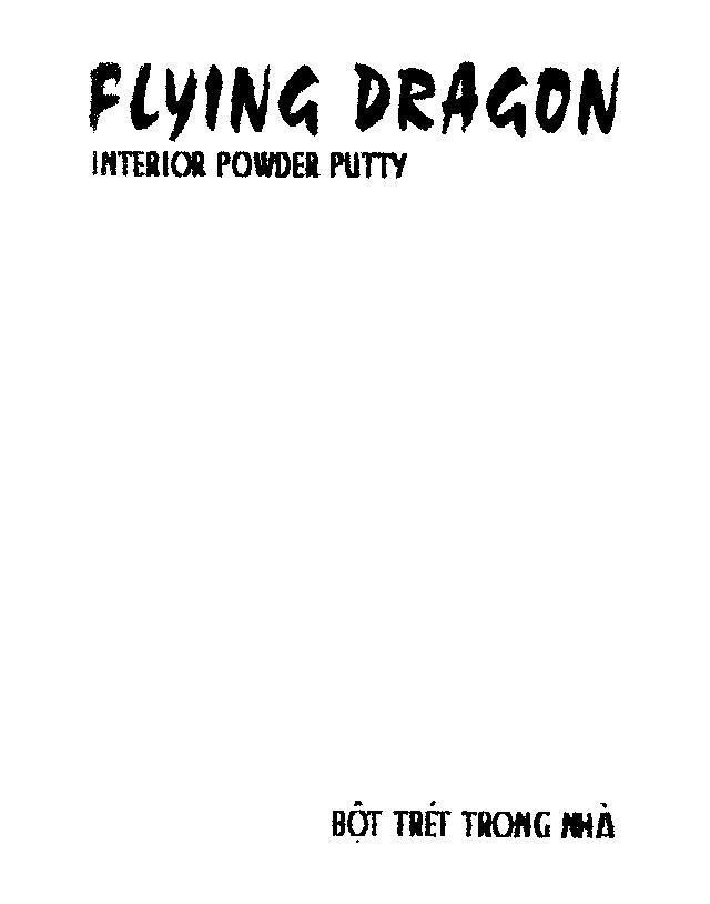 Mẫu nhãn hiệu FLYING DRAGON INTERIOR POWDER PUTTY bột trét trong nhà