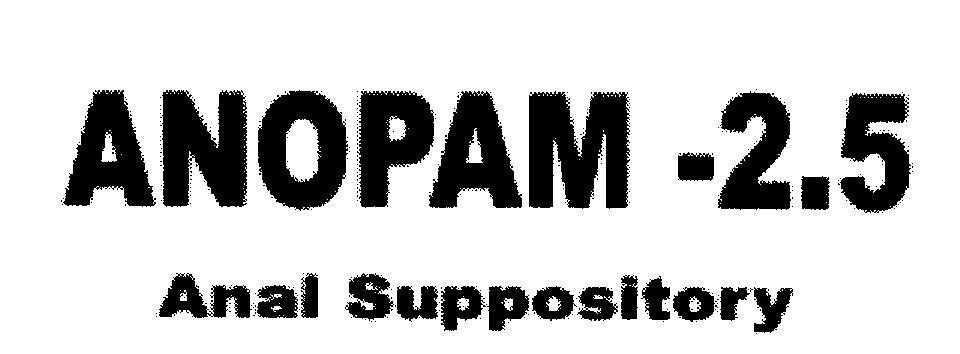 Mẫu nhãn hiệu ANOPAM - 2.5 Anal Suppository