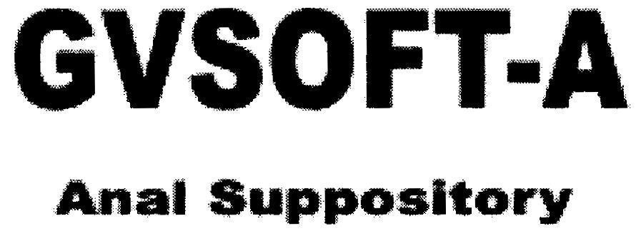 Mẫu nhãn hiệu GVSOFT-A Anal Suppository