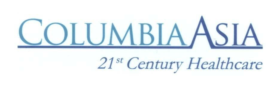 Mẫu nhãn hiệu COLUMBIA ASIA 21st Century Healthcare
