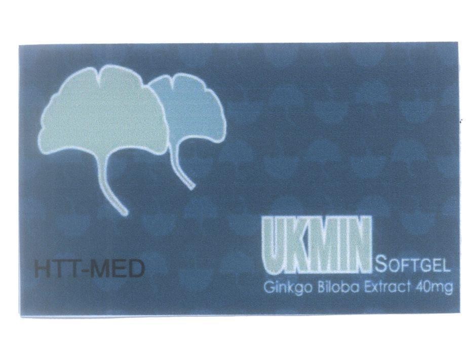 Mẫu nhãn hiệu UKMIN SOFTGEL Ginkgo Biloba Extract 40mg HTT-MED