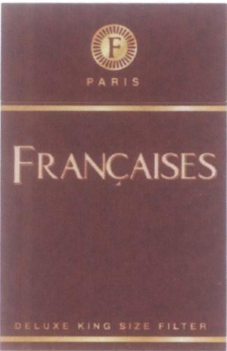 Mẫu nhãn hiệu FRANCAISES F PARIS DELUXE KING SIZE FILTER