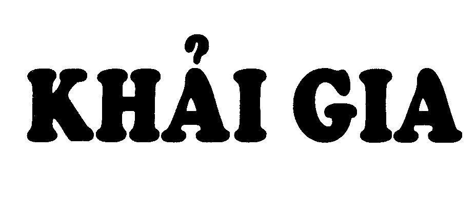 Mẫu nhãn hiệu Khải Gia