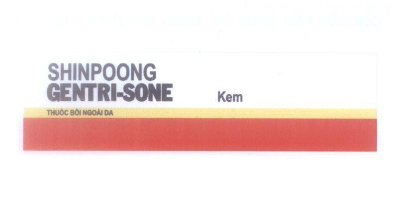 Mẫu nhãn hiệu SHINPOONG GENTRI-SONE Kem Thuốc Bôi Ngoài Da
