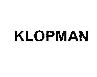 Mẫu nhãn hiệu KLOPMAN
