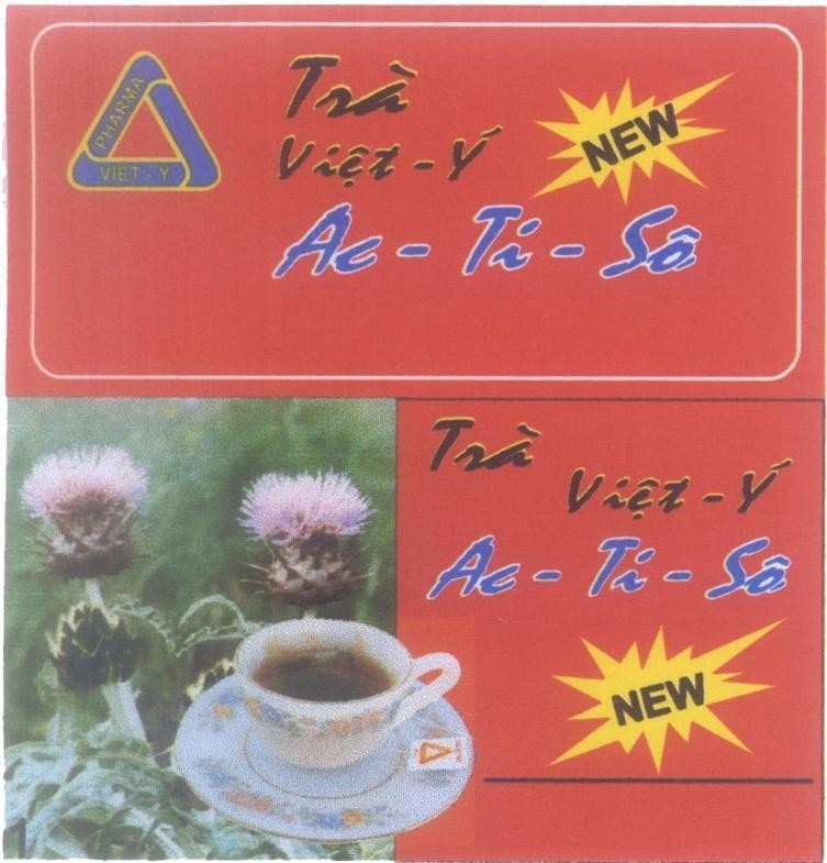 Mẫu nhãn hiệu VIET-Y PHARMA Ac-Ti-Sô Trà Việt - ý NEW