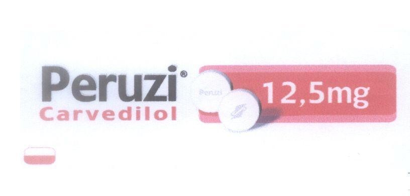 Mẫu nhãn hiệu Peruzi Carvedilol 12,5mg