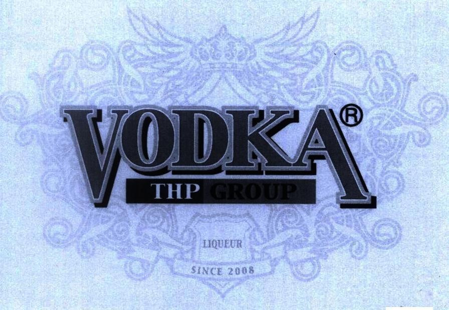 Mẫu nhãn hiệu VODKA THP GROUP LIQUEUR SINCE 2008