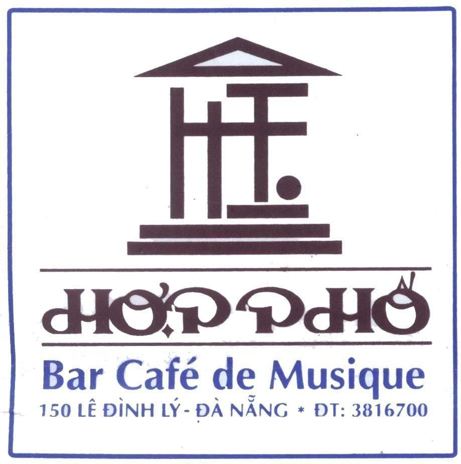 Mẫu nhãn hiệu Hợp Phố HT HF Bar Café de Musique 150 Lê Đình Lý - Đà Nẵng