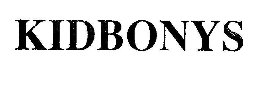 Mẫu nhãn hiệu KIDBONYS