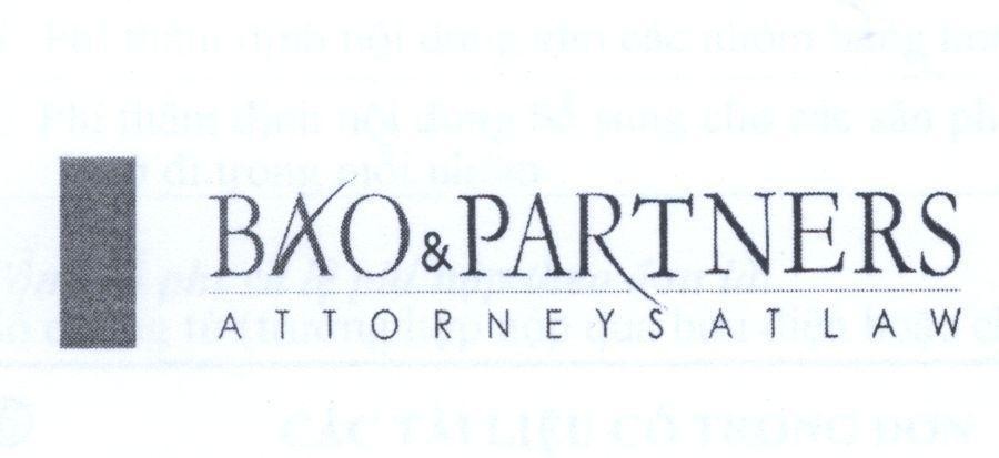 Mẫu nhãn hiệu BAO & PARTNERS ATTORNEYS AT LAW