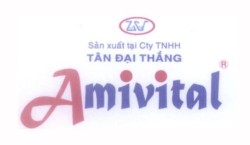 Mẫu nhãn hiệu ZV Sản xuất tại Cty TNHH Tân Đại Thắng Amivital