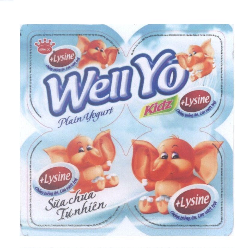 Mẫu nhãn hiệu KINH DO Well Yo Kidz +Lysine Plain Yogurt Sữa chua tự nhiên chống biếng ăn cao vượt trội