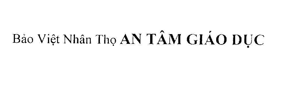 Mẫu nhãn hiệu Bảo Việt Nhân Thọ An Tâm Giáo Dục