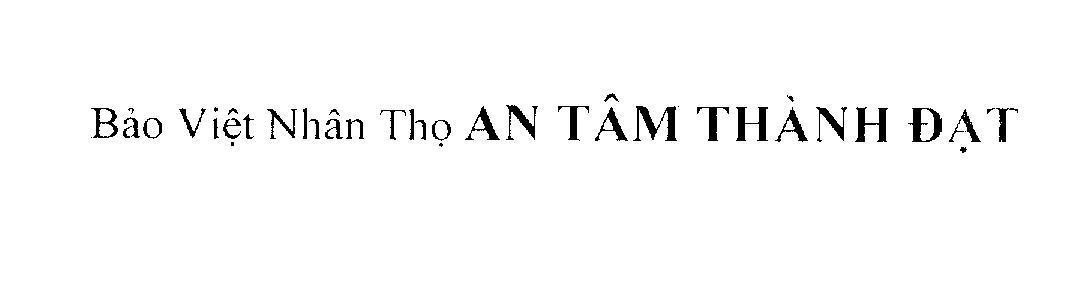 Mẫu nhãn hiệu Bảo Việt Nhân Thọ An Tâm Thành Đạt