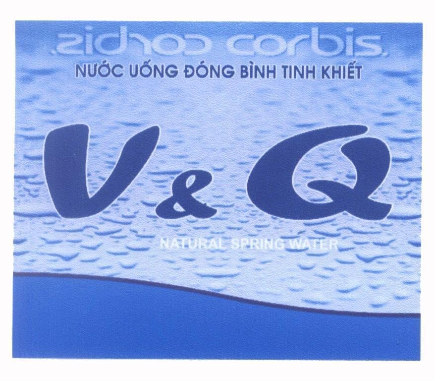 Mẫu nhãn hiệu V & Q corbis NATURAL SPRING WATER Nước uống Đóng Bình Tinh Khiết