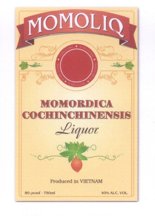 Mẫu nhãn hiệu Tuyên Dương MOMOLIQ MOMORDICA, COCHINCHINENSIS Liquid Produced in VIETNAM